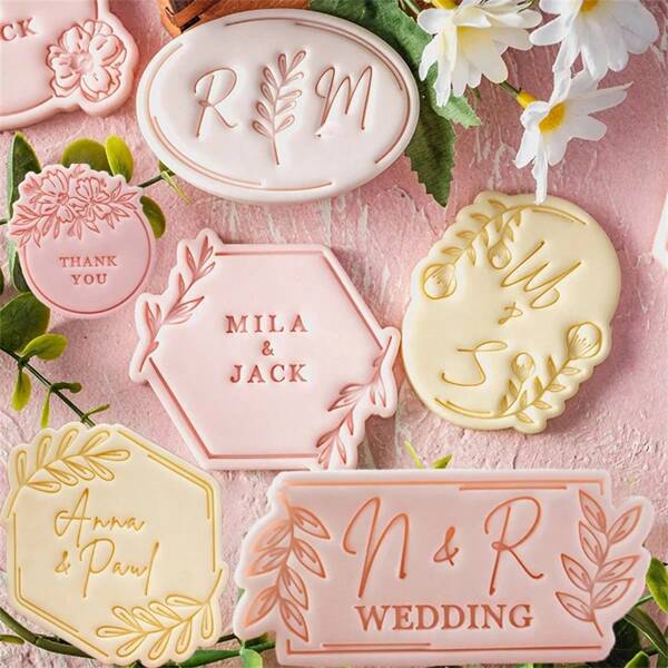 Leaf Pattern Cookie Cutter DIY Birthday Fondant Biscuit Mold Baby Shower Party Cookies Embossing Mould Dessert DIY Decor Tools Wedding Party Birthday Cake Mold