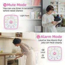 Rainbow Visual Timer With Night Light - 60-Minute Silent Countdown, Perfect For Classroom, Kitchen & Office Use