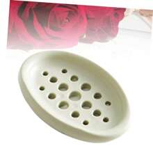 1pc Silicone Soap Dish - Stylish Oval Self-Draining Soap Holder With Multifunctional Storage Rack - Perfect For Bathroom Countertops, Sinks, And Countertops, Ideal For Keeping Soap Bars Within Reach, Space-Saving Bathroom Accessories