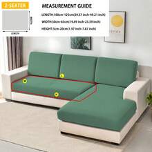 1pc Jacquard Sofa Seat Cushion Cover, Chair Cover Sofa Slipcovers, Stretch Washable Removable Slipcover, Polar Fleece Sofa Protector - Green - View 8