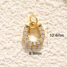 1 pieza Colgante lujoso en forma de sol, pentágono, escudo, luna y corazón, chapado en cobre, con diseño geométrico e incrustado de circonita cúbica, accesorio de joyería DIY, regalo para hombres y mujeres