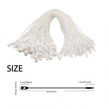 100pcs White Rope Buckles, Tag Ropes, Tag Beads, Hanging Ropes, Hanging Buckles, Rings, Hooks, Convenient And Quick To Install For Clothing Tags, Retail Price Tags, Shoe Lock Buckles, Luggage Tags, DIY Crafts