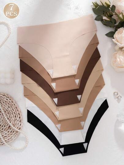 7 Pairs Women Sports Seamless Comfortable Breathable Sexy Triangle Panties