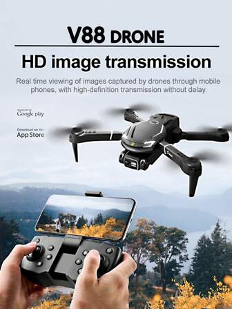 The V88 Drone Is Equipped With High - Definition Dual Cameras, An Optical Flow Hovering/Smart Obstacle Avoidance System. Beginners Can Quickly Get The Hang Of It. It Is A Multi - Rotor Quadcopter/Remote - Controlled Aircraft Toy Suitable For Indoor/Outdoor Entertainment. It Offers High Cost - Effectiveness And Excellent Functions. It Is An Excellent Birthday Gift And Also A Great Choice For Christmas Or Halloween Presents.