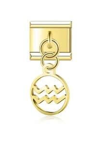 2025 Fashions Modular Golden Twelve Constellations Italian Charm Links Fit 9mm Elastic Bracelet Stainless Steel Making Jewelry - A - View 15