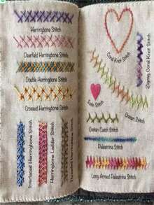 1 套缝纫/针线活图案说明书，适合 DIY 刺绣爱好者，适合初学者 - 包含各种针法和图案，适合钩针和刺绣爱好者