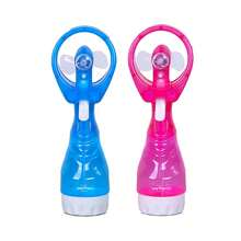 Compact Handheld Battery-Operated Personal Water Spray Fan - Available In Blue Or Pink - Ideal For Outdoor Activities, Travel, And Hot Weather Relief