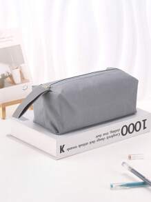1 pieza, Estuche de lápices de color sólido, Bolsa de lápices de gran capacidad, Alta calidad, Portátil, Adecuado para la escuela y la oficina, Regalo creativo para Acción de Gracias, Navidad, Decoración de cumpleaños de Halloween, Bolsas para bolígrafos, Estuche para lápices, Bolsa escolar, Útiles escolares, Vuelta al cole