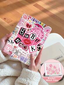 Burn Book 图案双面印刷 iPad 保护壳，兼容 iPad 第 10 代，支持横竖方向。适用于 iPad 第 9 代（10.2 英寸）、iPad 10.2 英寸、Galaxy Tab A8 10.5 英寸 2022 款，保护壳支持多角度显示，时尚保护壳，电影图案