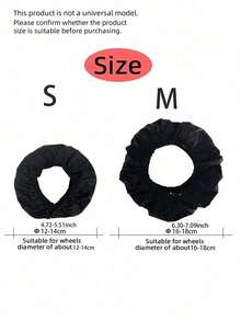 1pc - You Need To Purchase 4pcs Or 6pcs, Baby Stroller Wheel Covers, To Prevent Dirtying The Floor When, The Wheels Can Still Roll With The Covers On (Style And Lining Color Sent Randomly) - Multicolor - View 5