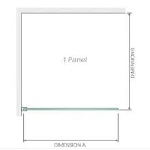 110x100cm Corner Frameless Shower Screen With Chrome Brackets, Brass Hinges & Square Knob Handle - Stylish Modern Bathroom Accessory