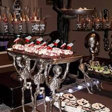 12 Stücke erschreckende Halloween Cupcake Dekorationen, realistische Geister-Partydeserts mit Messer, Blut-Messer Blitze, für einen mörderischen Geburtstagskuchen mit Blutmesser Motiv, perfekt für Halloween Partys und Streiche, Geburtstagsdekoration, Halloween Dekoration, Streich Kuchen Deko, Themen Event Accessoires, ein perfektes Geschenk für Liebe und Freunde. Das Produkt beinhaltet keine Kuchen.