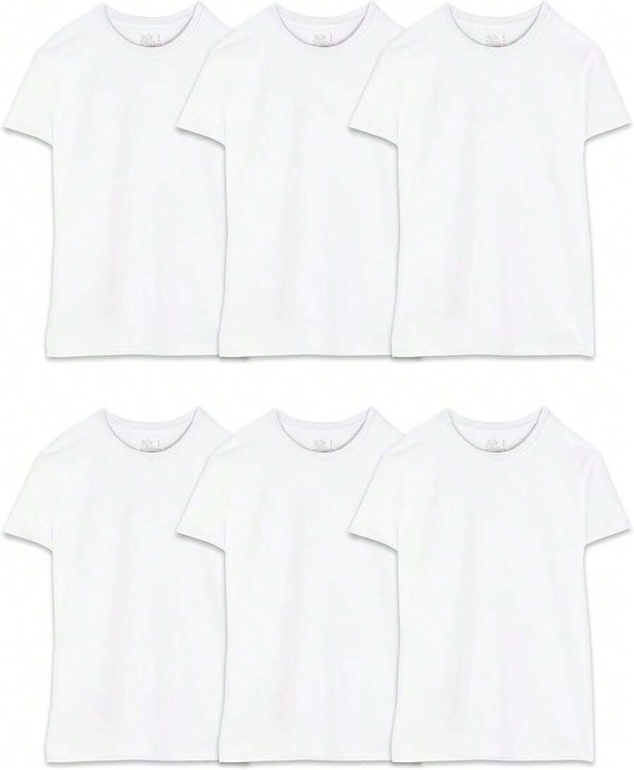 Men's Crew Tee Undershirts, Wicking,, Big & Tall Available - 大個子 - 白色 - 6 塊腹肌 - 查看 1