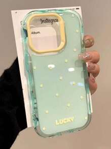 1pc Soft TPU Polka Dot Pattern Phone Case, Fit For IPhone 17/17 Air/17 Pro/17 Pro Max/16/16 Pro/16 Plus/16 Pro Max/15/14/13/12/11 Series, Shockproof And Anti-Fall Full Coverage