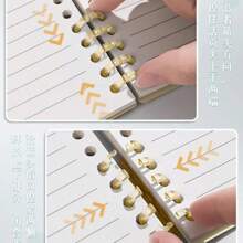 1/2 件马卡龙 A5 软封面可拆卸线圈笔记本，高中生美学记事本 - 彩色 - 查看 3