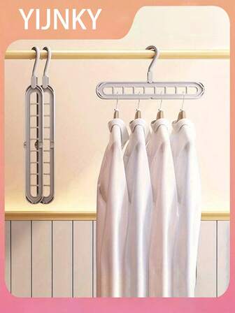 5/3/1 件多用途衣架收纳架，9 孔魔术衣架，旋转衣橱塑料衣架，重型节省空间衣架，适用于房间、壁橱、家庭和宿舍的存储，适用于服装店