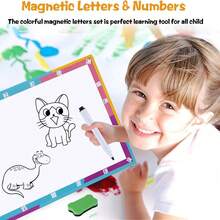 114/234-Piece Magnetic Alphabet Set - Uppercase & Lowercase Foam Letters, Educational Toy For Classroom Kids Learning Spelling, Includes Magnetic Board & Storage Box For Easy Organization(Color Random) - Multicolor - View 6