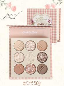 CHEERFLOR 彩妆盘，哑光闪光粉眼影盘，显色度高，持久亮泽闪光眼影，轻盈顺滑，带镜子，高光轮廓腮红粉一体式彩妆盘 - CFR969 - 查看 2