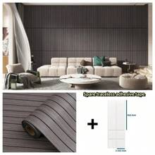 1 Roll 3D Foam Wallpaper - Self-Adhesive, Thickened Sxp Stripe Pattern For Ceilings, Partitions & Curved Indoor Spaces