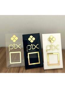 Pix QR Code Acrylic Display Board For Shop Hall Restaurant Counter