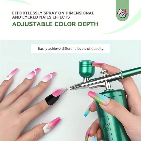 Airbrush Kit With Air Compressor, Airbrush Kit For Nails, Nail Airbrush Machine, Cordless Airbrush Gun For Nail Makeup Decorating