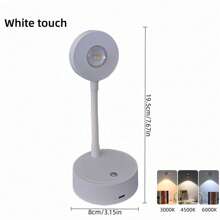 1 Piece,Modern LED Wall Lamp, USB Charging Wall Lamp, With Remote Control, 3 Color Temperature And Brightness Adjustments, 350 ° Rotating Lamp Head, With Rechargeable Battery, Suitable For Bedroom Bedside Table, Study And Reading Lighting, Home Mural, Photo Frame Lighting Wall Lamp