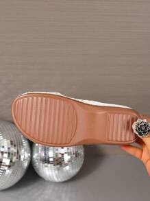 2025 Summer New Fashion Women Hollow Peep Toe Flat Slide Sandals, Casual Thick Sole Beach Slippers