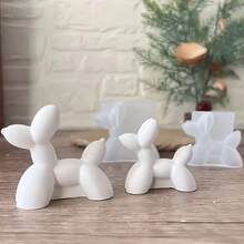 3D Puppy Silicone Mold, DIY Aromatherapy Plaster Candle Wooden Horse Dog Resin Balloon Dog Epoxy Mold, Plaster Mold
