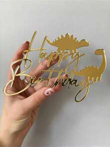 1PC/3PCS/6PCS Dinosaur Cake Plug In Decorations Vivid Cake Toppers For Birthday Parties And For Celebrations - A - View 7