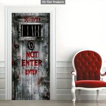 2 件恐怖骷髅马桶和墙贴 - 撕下并粘贴带有骷髅的门贴花，怪异浴室墙壁艺术，适用于万圣节、家居装饰、客厅、卧室、办公室、宿舍、万圣节装饰、房间装饰、墙壁装饰、秋季装饰