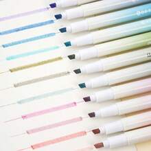 4pcs Gradient Fluorescent Highlighter Pens, High-Quality Colorful Textmarker Pen For Students, Large Capacity, Eye-Protection, Great For Back To School & Holiday Gifts