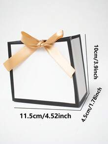 12个装礼品袋，带丝带和蝴蝶结装饰，尺寸为5.51 x 2.36 x 4.72英寸，纸质材料，适用于生日、情人节、母亲节、毕业典礼、婚礼回礼、派对、工艺品、礼物、小企业、高档礼品、夏季婚礼、新年、青少年派对、珠宝收纳和派对包装，是赠送亲朋好友的理想之选。 - Style B - 查看 3