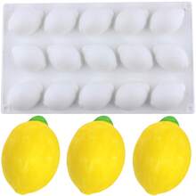 15 Cavity Lemons Silicone Chocolate Molds Lemon Mold For Chocolate Baking Mousse Cake - Multicolor - View 9