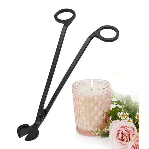 1pc Stainless Steel Matte Candle Wick Trimmer, Candle Wick Cutter, Candle Snuffer, Black Candle Wick Scissors - For Precise Wick Cutting, Home Decor Tool