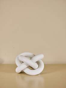 Cirelle رف منزلي حديث وطاولة قهوة بوهيمية ريفية - زخرفة سلسلة خشبية منحوتة يدويًا لديكور المنزل (1 قطعة) أفضل هدايا عيد الميلاد والتخرج والعام الجديد والكريسماس وديكور طاولة رمضان والفنادق والأعراس وهدية تدشين المنزل ولوازم غرفة المكتب/الدراسة، استخدام العودة إلى المدرسة - أبيض - مشاهدة 4