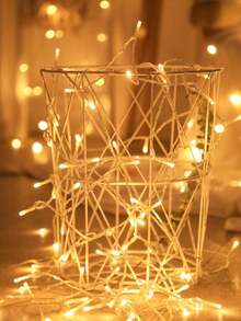 1pc 19.6ft/32.8ft/49.2ft Battery Powered LED Fairy String Lights, Suitable For Yard, Tree, Bedroom Decor, Wedding, Birthday Party, Window Hanging, Garden, Indoor Room Wall, Camping Tent, Boys & Girls Room Decoration - Multicolor - View 3