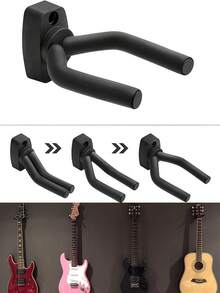 1pc Guitar Wall Hanger Hook Stand Display Mount With Screws For Easy Installation - Perfect For Acoustic Electric Bass Mandolin Banjo Ukulele Musical Instruments Home Studio Room Decoration Organizer - Multicolor - View 6