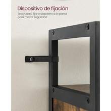 Gabinete de Zapatos con 3 cajones abatibles, Almacenamiento de Zapatos, divisores Ajustables y extraíbles, para 15-18 Pares, ULBS101B01, 30 x 60 x 130 cm, marrón rústico y Negro - 1 - Ver 9