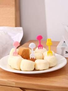 Sanrio 10pcs/30PCS/50pcs Cartoon Melody Rabbit Fruit Fork Set, Cute Animal Creative Fruit Signature Bento Fruit Fork, Dessert Fork, Party, Birthday, Holiday Gift, Perfect Gift For Friends, Colleagues, And Family