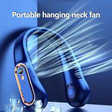 GICOOK Hanging Neck Fan Usb Portable 5-Speed Adjustable With Digital Display Mini Portable Small Lazy Person Hanging Neck Neck Leafless Rechargeable 360° Adjustable Refrigeration Air Conditioning Outdoor Student Mute Large Wind Fan Cooling Artefact Gift/Valentine's Day Gift/Girlfriend/Easter/Boys/Girls/Multi-Color Birthday Gift