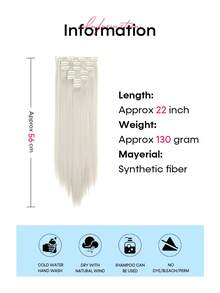7pcs/Set Straight Hair Extensions, Suitable For Everyday Wear