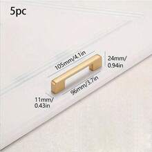 1/3/5件简约哑光金色橱柜把手，实心铝合金厨房橱柜拉手抽屉旋钮家具把手，家具五金带螺丝