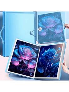 Album De Rangement A4 Pour Peinture Diamant - 30 Pochettes Transparentes - Portable, Protection Contre Humidité Et Rayures