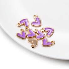 30 Piezas de Colgantes de Corazón de Metal Multicolor, Charms de Corazón Esmaltados de Aleación Miniatura para Hacer Collares, Pulseras, Manualidades DIY, Accesorios de Joyería, Suministros para el Día de los Enamorados