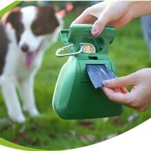1 Piece Dog Poop Picker - Poop Clip - Easy To Carry (Includes 3 Rolls = 60 Plastic Trash Bags) - Foldable Trash Cleaner - Portable Hiking Clip Pet Poop Clip - Enjoyable Dog Walking - Trash Bags Can Be Stored Inside The Container Dog Poop Picker Dog Poop Scoop, Suitable For Small And Large Dogs