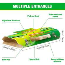 Roach Killer Indoor Sticky Roach Traps Glue Cockroach Killer Infestation Home Cockroach Trap For Indoor Home Pest Bug Insect Control 8.66 X 7.6 Inch(10 Pcs) - Green - View 5