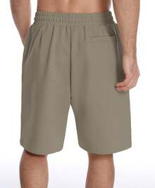 VN-Men's Plus Size ShortsVN-Men's Plus Size Shortsn's Lounge Shorts With P Poets Loose-Fit Jeey Shorts Running,Workout,Tining, Basketbashorts Menshorts Men - Grey Brown - 查看 8