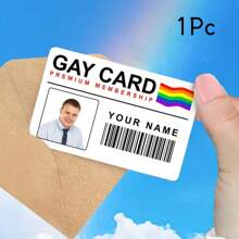 1 Stück personalisierte LGBTQ+ Karte, individuelle Karte mit Foto, Lesben Karte, Premium Lebensmitgliedschaft, Witz Meme, witziges Geschenk, Geschenk für Scherze, Schulmaterial, Rückkehr zur Schule, Schulgeschenk, für Büro, für Schule, für Klassenzimmer, für Lehrergeschenke, für Universität, für Kollegen, für Studentenwohnheime, für Lehrer, für Jungen und Mädchen, für Teenager, Schüler der Sekundarstufe I, Schüler der Sekundarstufe II, Studenten, Erstsemester, Zweitsemester, Unterstufenschüler, langanhaltend, farbig, süß, niedlich, witzig, Kawaii, Y2K, stilvoll, unisex, lässig, individuell, personalisiert, einzigartig, angepasst, ideale Geschenke für ihn, ideale Geschenke für sie, sie, Freund, Freundin, Familie, Freunde