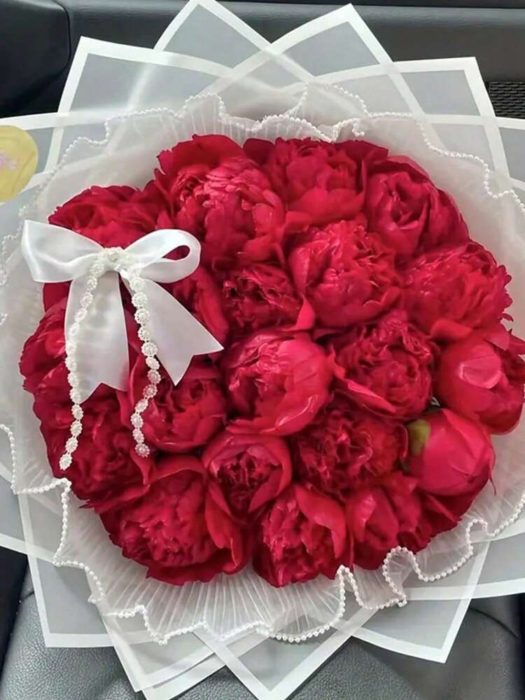 40pcs Floral Wrapping Paper, Korean Style Bouquet Packaging Paper, DIY Handmade Gift Packaging Decorative Flower Materials, 23" X 23", Tissue Paper, Bouquet Supplies, Pink Thin Paper, Suitable For Gift Bags And Packaging, Multi-Color Gift Wrapping Paper, Valentine's Day Gift Wrapping Paper, Birthday Art Paper Crafts, Easter, Mother's Day, Graduation, Gift Packaging, Crafts, Tassel Flower Wreath (Transparent Black) Mother's Day Graduation - White - View 4