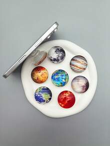 手机配件，手机气囊支架，手机推拉支架，九大行星，星空系列时间宝石，艺术个性化经典，玻璃手机支架，送给朋友，情侣，家人的小礼物，兼容，Android手机，生日礼物，家人，朋友推拉手机握把 - 彩色 - 查看 7